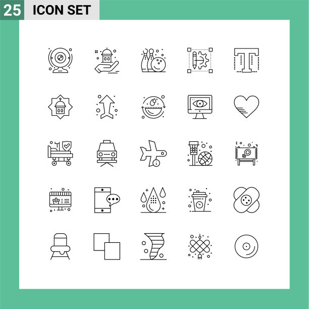 25个创意图标的现代符号和符号图片下载