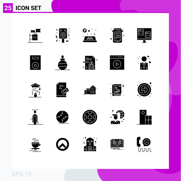 移动界面立体字形设置25个象形文字图片下载