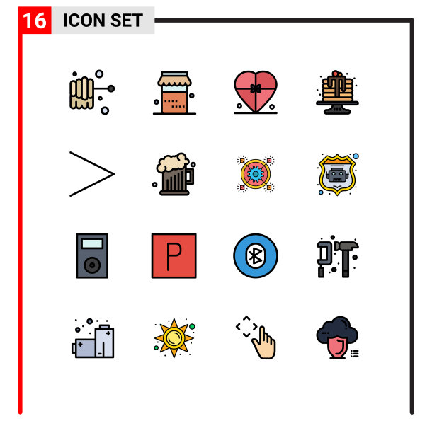 16个创意图标的现代标志和符号图片下载