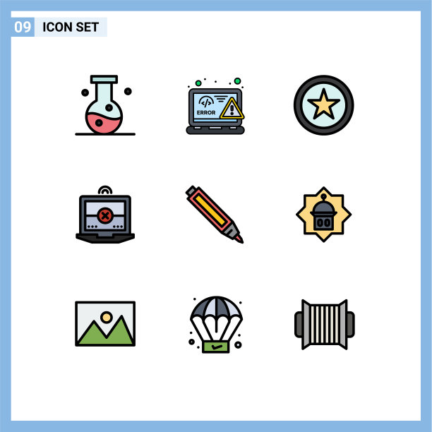 设置9商业填充线平面颜色包图片下载