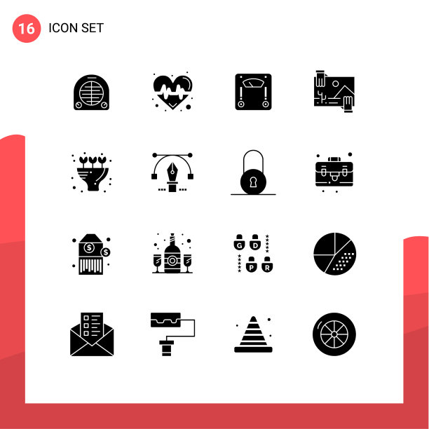 实字形包16个通用符号图片下载