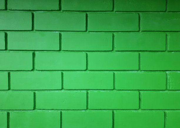 绿色砖墙背景纹理图片下载