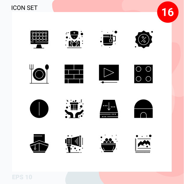 主题立体符号和可编辑符号的16种图片下载