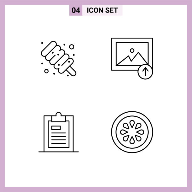 设置4填充线平面颜色的网格食物图片下载