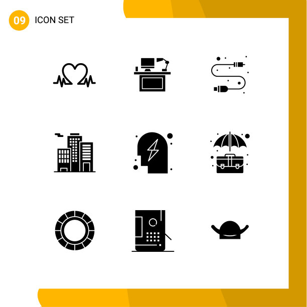 9 .创意图标的现代标志和符号图片下载