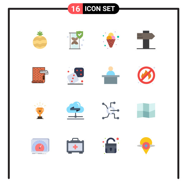 平色包装16个通用象征水果图片下载