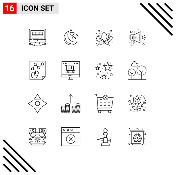 现代集16轮廓象形纸图片下载