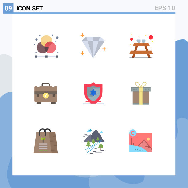 9组现代平面颜色设置保护图片下载