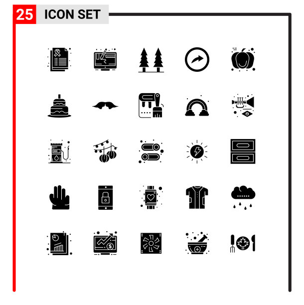 25固体字形概念的网站移动和图片下载