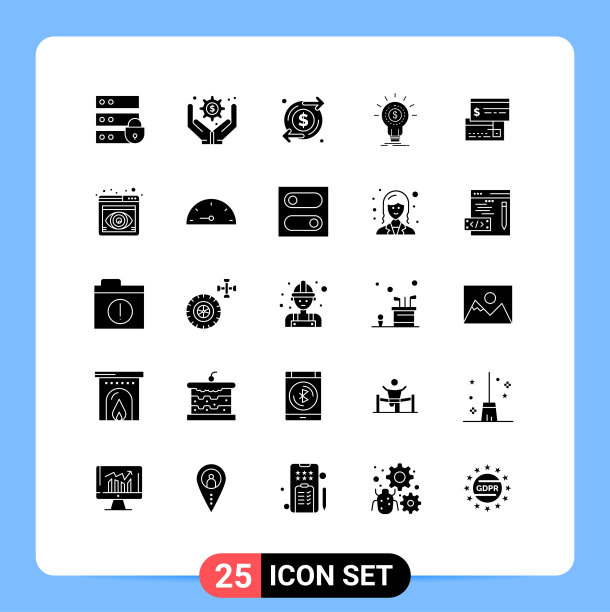 现代设置了25个立体象形文字和符号等图片下载