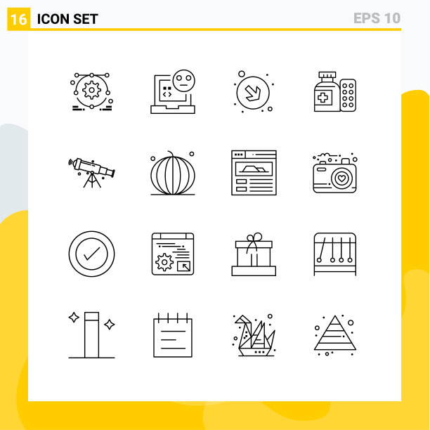 现代集16轮廓象形文字空间图片下载