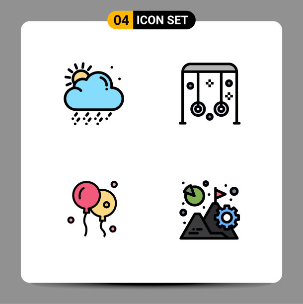 设置4商业填充线平面颜色包图片下载