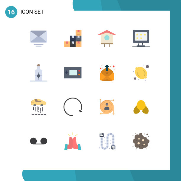 16种适用于网络和移动的通用平面颜色图片下载