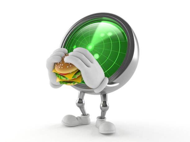 雷达人物吃汉堡图片下载