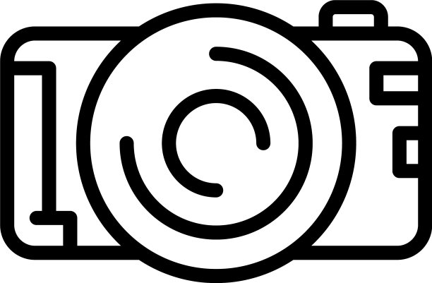视频摄像机图标轮廓风格图片下载
