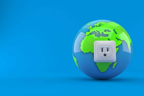 带电源插座的世界地球仪图片下载