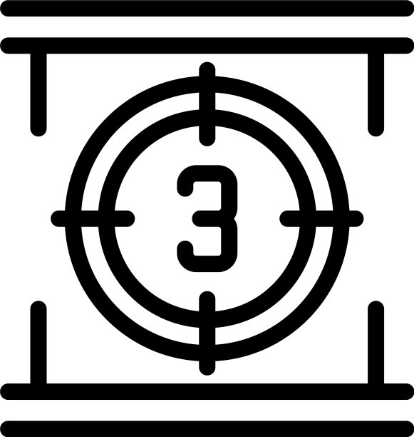 电影倒计时图标轮廓风格图片下载