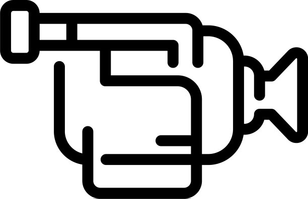 电影工业相机图标轮廓风格图片下载