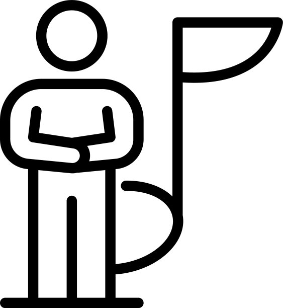 人音乐笔记图标轮廓风格图片下载