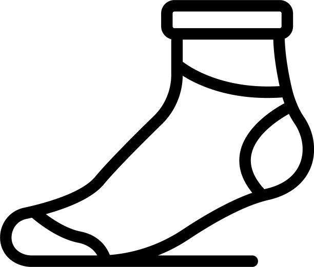 新的袜子图标轮廓风格图片下载