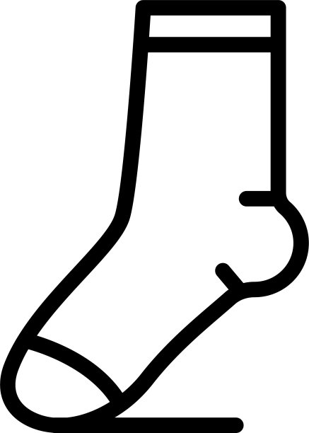 温暖的袜子图标轮廓风格图片下载