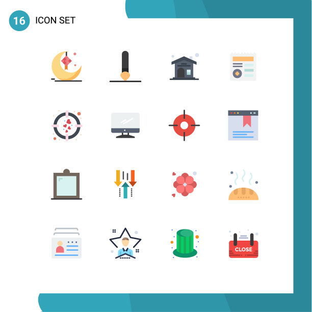 现代设16平色和符号等图片下载