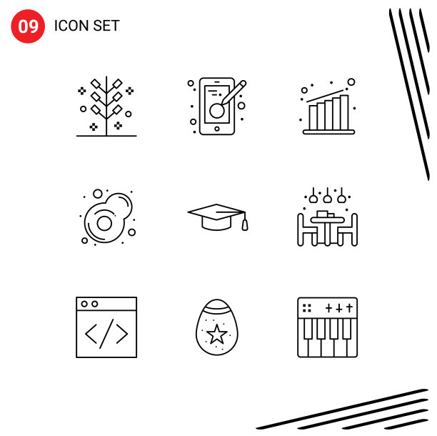 组9现代轮廓设置为毕业帽图片下载