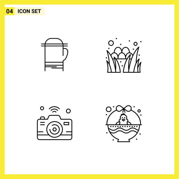 移动界面线设4个象形图图片下载