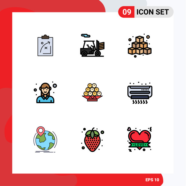 填充线平色包9个通用符号图片下载