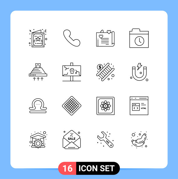 设置16轮廓网格排气烹饪图片下载