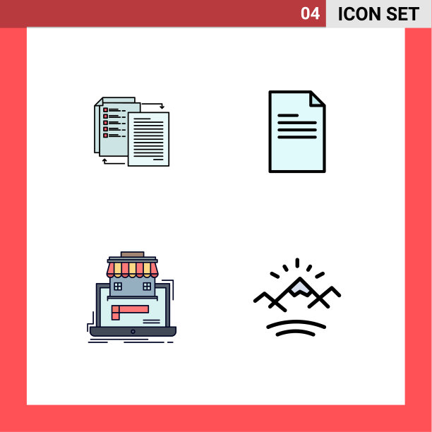 设置4商业填充线平面颜色包图片下载