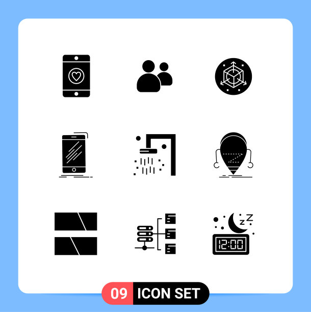 9 .创意图标的现代标志和符号图片下载