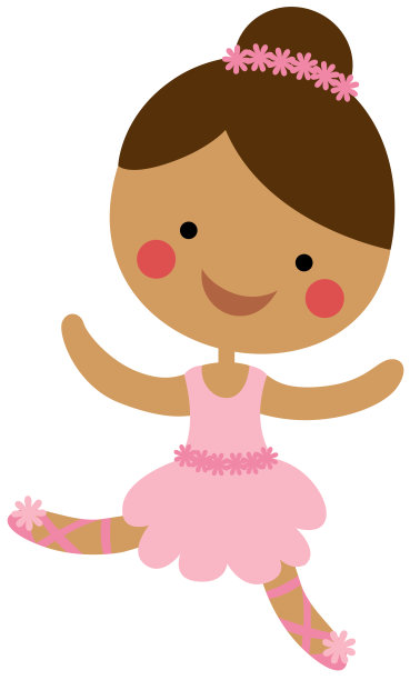 可爱的女芭蕾舞者孤立图片下载