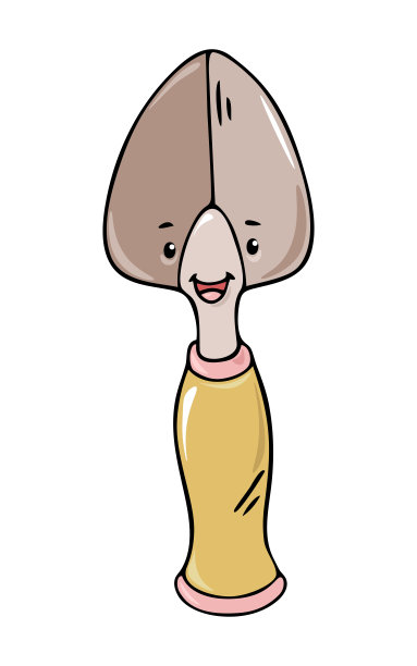 可爱的铲子矢量插图。图片下载