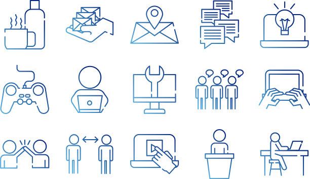 捆绑15个共同工作集渐变样式图片下载