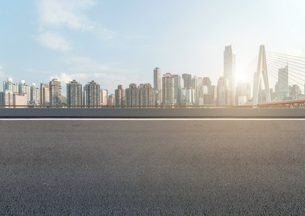 城市道路和现代建筑图片下载