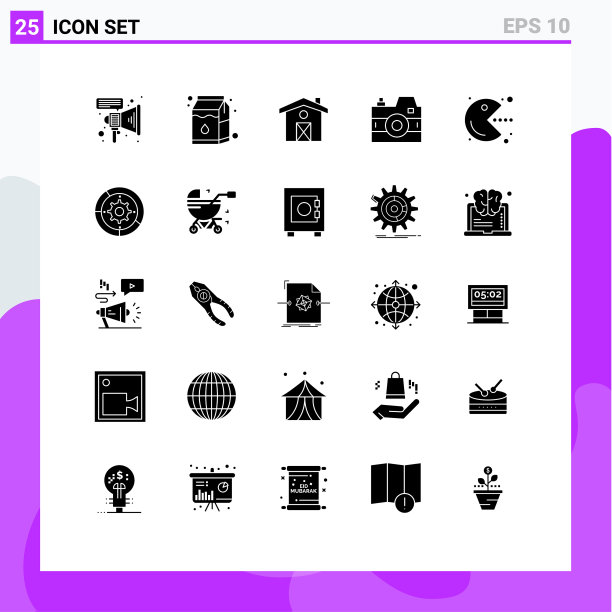 股票图标包25行符号和符号图片下载