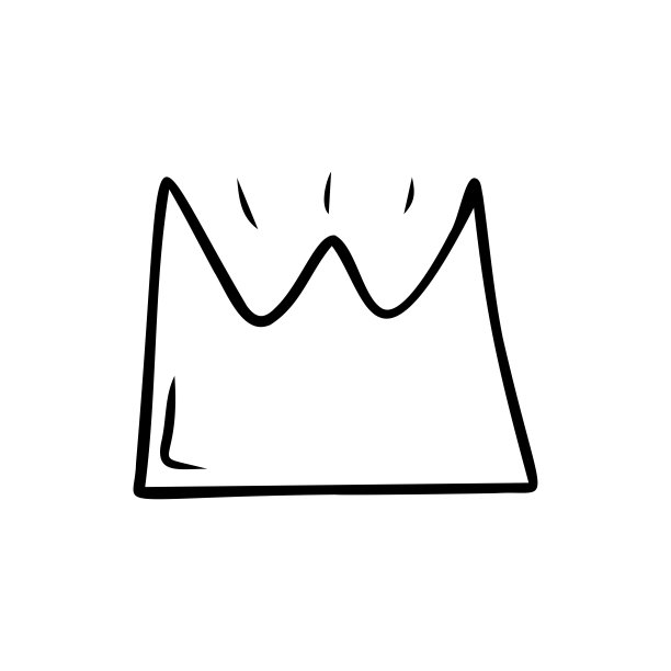 手绘皇冠孤立在白色背景。涂鸦，简单的大纲插图。可用于纺织品、纸张的装饰。图片下载