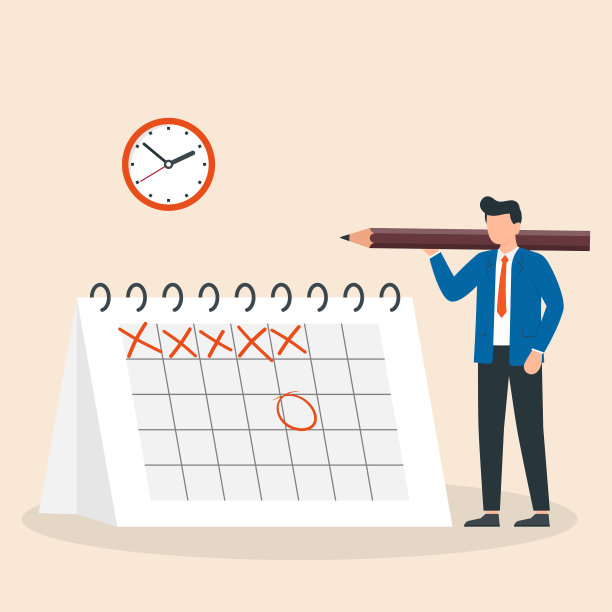 时间管理,最后期限。品牌活动。人类正在计划他的工作。图片下载