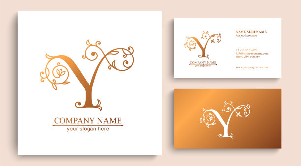 Premium Vector Y标志。字母组合，字母名片。精英公司的个人标志或标志。图片下载