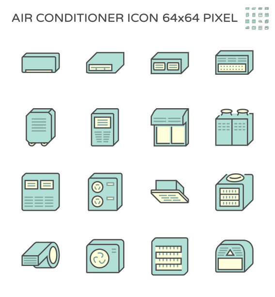 空调和空压机图标设置图片下载