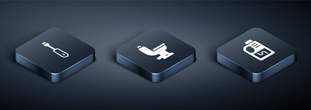 设置等距螺丝刀，排水管清洁瓶和马桶图标。向量图片下载