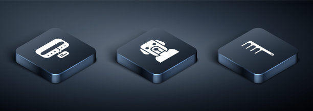 设置等距项圈与姓名标签，毛刷狗和猫和狗的图标。向量图片下载