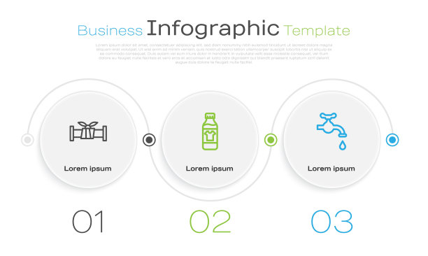 适用范围:工业金属管、清洗剂瓶、水龙头。业务信息模板。向量图片下载
