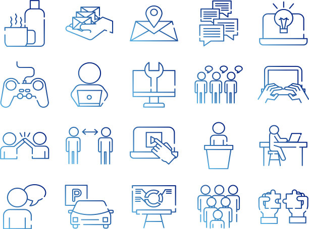 捆绑20个协同工作集收集梯度图片下载