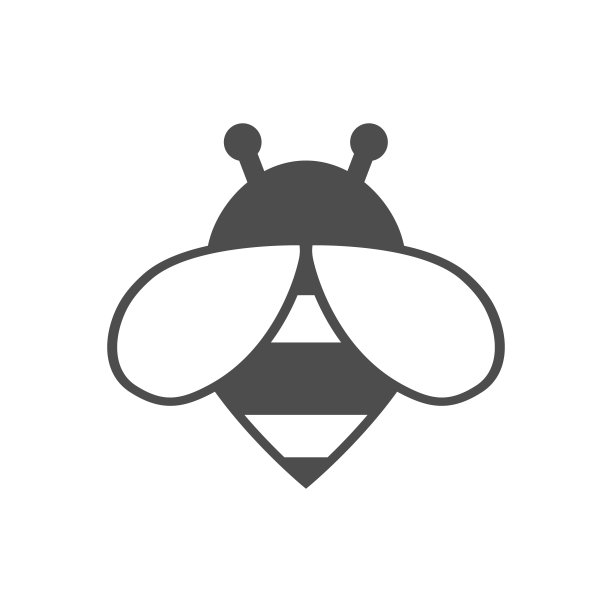 蜜蜂黑色图标。图片下载