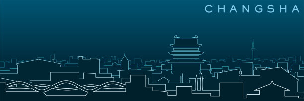 长沙多线、天际线和地标图片下载