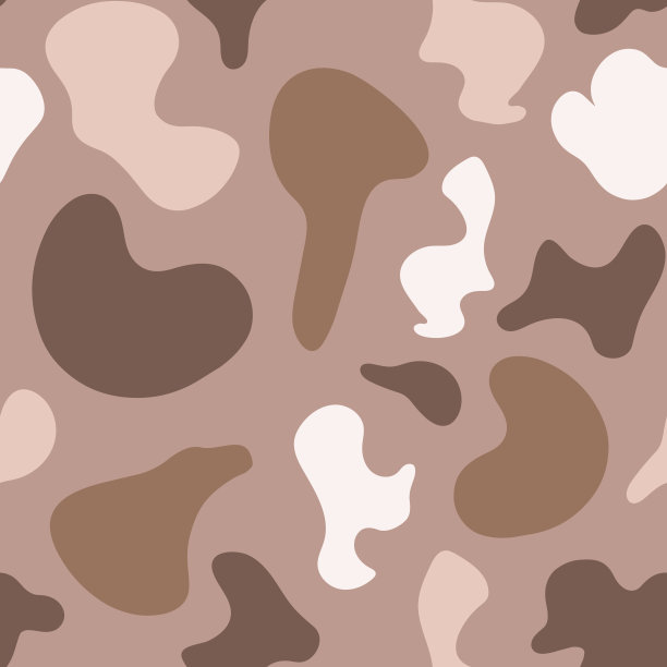 向量抽象有机形状在大地颜色无缝模式背景。完美的织物，墙纸和剪贴簿项目。图片下载