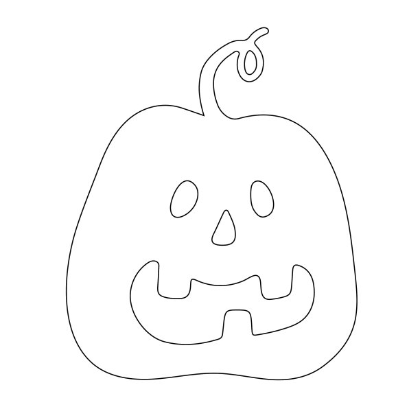 万圣节笑鬼南瓜涂鸦黑色图片下载