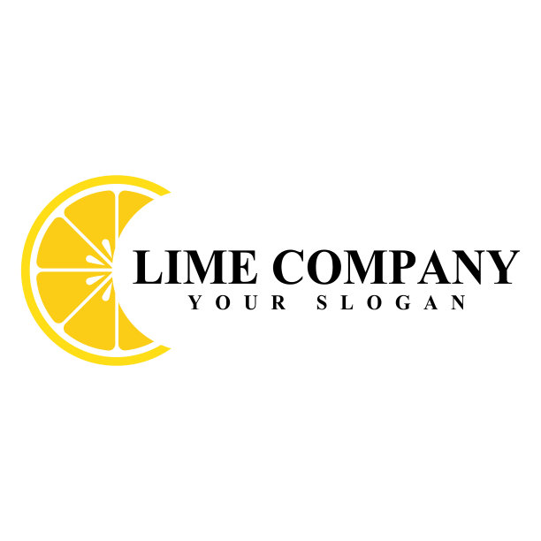 新鲜柠檬酸橙标志模板图片下载